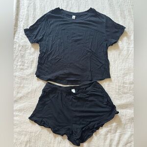 Stars Above Black Pajama Set